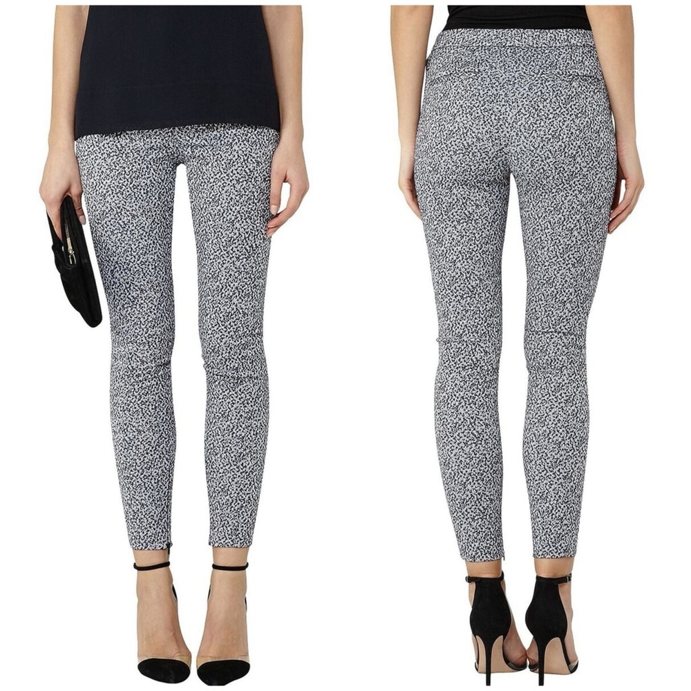 Reiss Womans Pants LUCILLE Size 6 Grey Black Jacquard $290